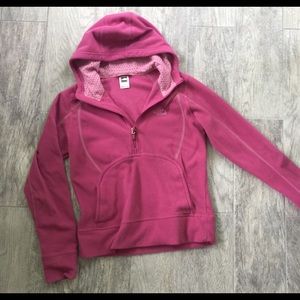 The North Face hooded women sweatshirt. Fuschia